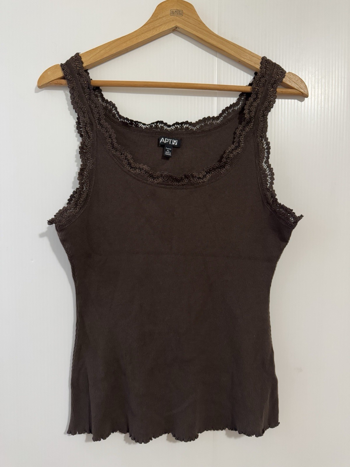Y2K Apt 9 Cami Top PL Crochet Lace Tank Babydoll Ribbed Fairy Grunge Coquette