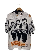 WACKO MARIA 22SS Short Sleeve Shirt L Rayon WHT All Over Pattern Devil s Sacrifi