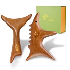 Wooden Gua Sha Tool Set for Face  Targeted Body Massage  Trigger Point Massa...