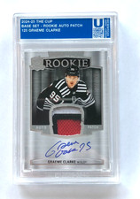 2024-25 UD The Cup Rookie Auto Patch Graeme Clarke /249 #125 Minnesota Wild