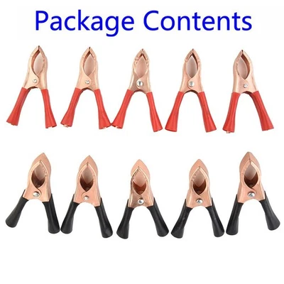 MARKENLOS 10 Tlg. Batterieklemmen Krokodilklemmen Klemmen Für Ladegerät Auto&KFZ Ladekabel