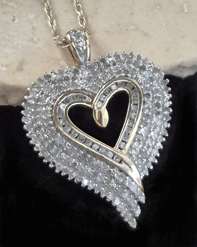 Sterling Diamond Heart Pendant