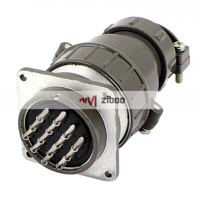 P40K3Q 14 -Terminals Electric Component Circular Aviation Connector 103 x 59mm  