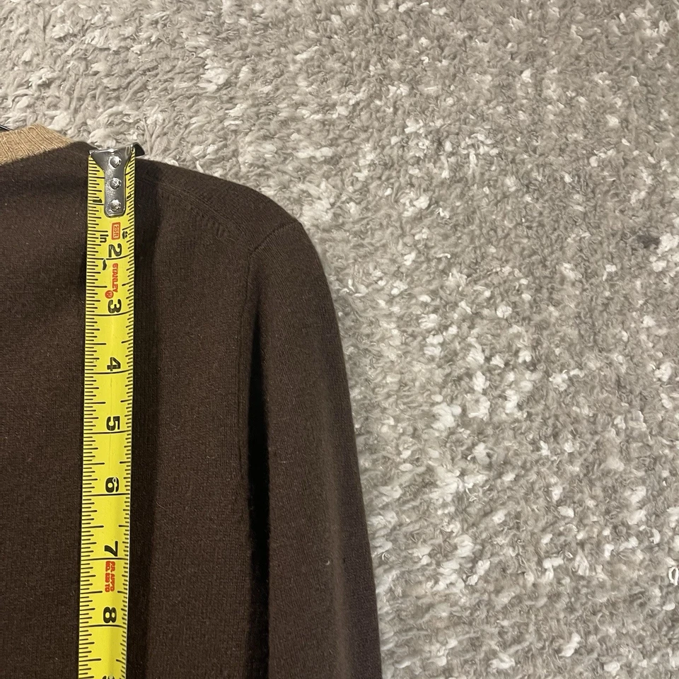 Кардиган Evelyn Grace 100% кашемир на пуговицах коричневый M свитер опрятный старые деньги - Изображение 3 из 4