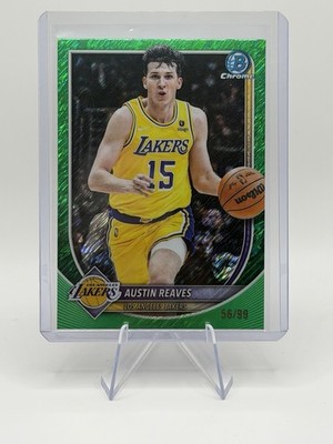 Topps 2025 Bowman Chrome Austin Reaves Green Shimmer  /99 check description 