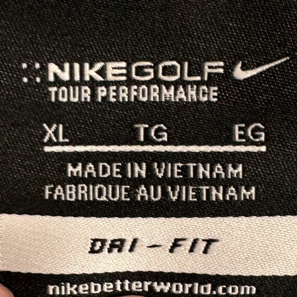 Nike Polo Shirt Mens XL Blue Orange Dri-Fit Golf Tour Performance