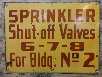 Antique Industiral Hand Painted Metal Sign Keep Door Closed