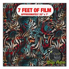 Hydrographic film Animal Oil Slick hydro dipping 7' x 20" hydro dip