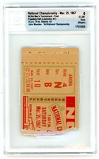 1967 NCAA FINALS NATINAL CHAMPIONSHIP BASKETBALL TICKET STUB UCLA DAYTON BGS 6