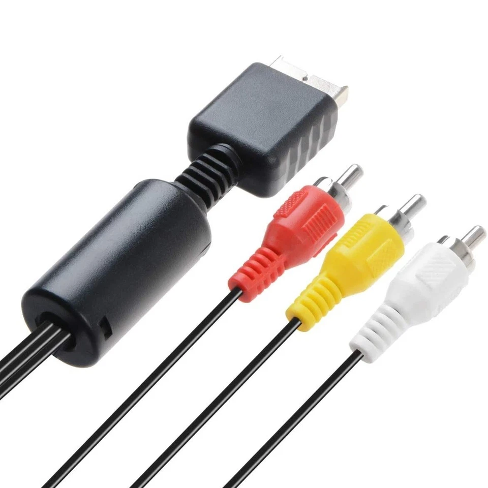 For Sony Playstation 2 3 PS3 PS2 PS1 RCA AV Composite Cable Adapter Audio Video - Image 4 of 4