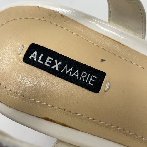 Alex Marie Womens Cream Silver Rhinestone Accent Ankle Strap Sandal, Size 9.5 - Picture 7 of 11