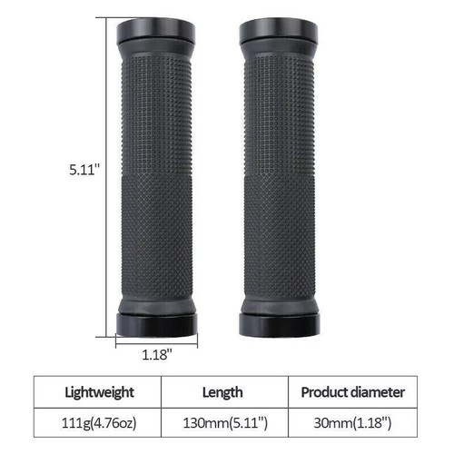 Cycling Lock-On Ends Ergonomic Rubber Bicycle Handlebar MTB Mountain Bike Grips - Picture 2 of 16
