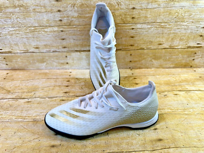 adidas X Ghosted.3 TF White Metallic Gold Melange EG8199 Shoe Men's 10.5M Soccer