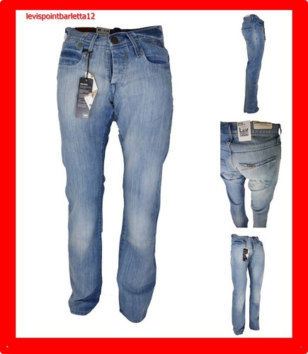Jeans lee da uomo regular fit vita bassa svasati pantaloni a gamba dritta  44 52 | eBay