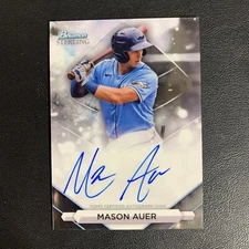 2023 Bowman Sterling Mason Auer On Card Auto Tampa Bay Rays 