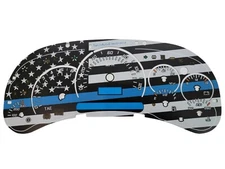 2003 – 2005 GMC, CHEVROLET TRUCK GAUGE FACE OVERLAY BLUE LINE POLICE LEO