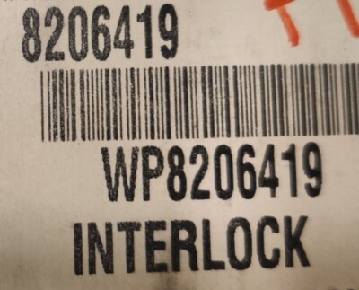  WP8206419 Whirlpool Microwave OE Door Interlock Support, Upper 