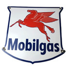 Vintage Mobilgas Sign - Porcelain Mobil Gasoline Advertising Gas Pump Sign Sale