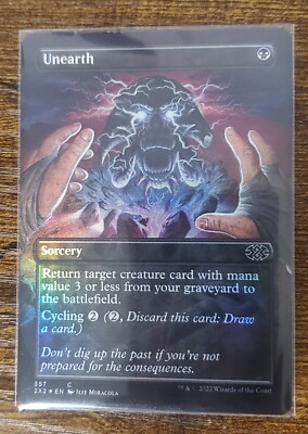 x1 Unearth - Foil - Borderless MTG Double Masters 2022 M/NM, English | eBay x1 Unearth - Foil - Borderless MTG Double Masters 2022 M/NM, English | eBay