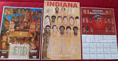 53 INDIANA HOOSIER BB SCHED POSTERS 1940,1953,1975-77,1980-2024 ALL NAT  CHAMPS