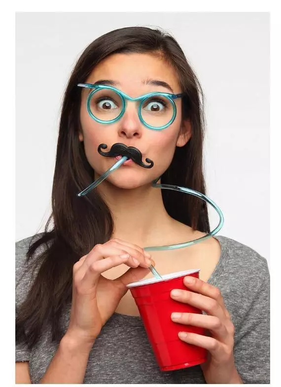 Buy Wholesale China Crazy Straws Plastic Straws Funky Glasses