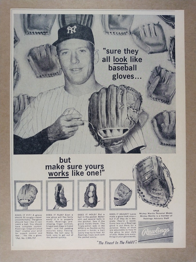 Rawlings XPG6 グローブ FIELDERS GLOVE Play OK Antiques - Gloves and Mitts - 1970's Rawlings XPG6