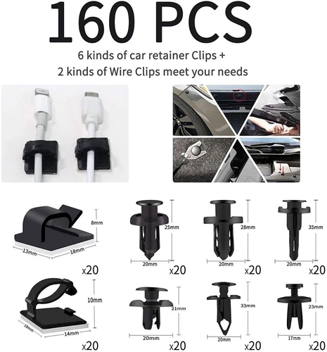 200pcs Car Trim Removal Auto Hand Tools Pry Bar Dash Panel Door Interior Kit - Picture 4 of 23