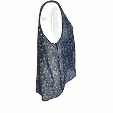 Show Me Your Mumu Size Small Paisley Print V- Neck Sleeveless Tunic Top Hi-low