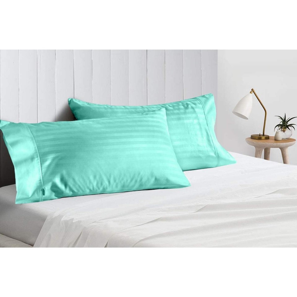 Wonderful Bed Sheets Extra Deep Pocket 10001200 TC Aqua Blue Stripe
