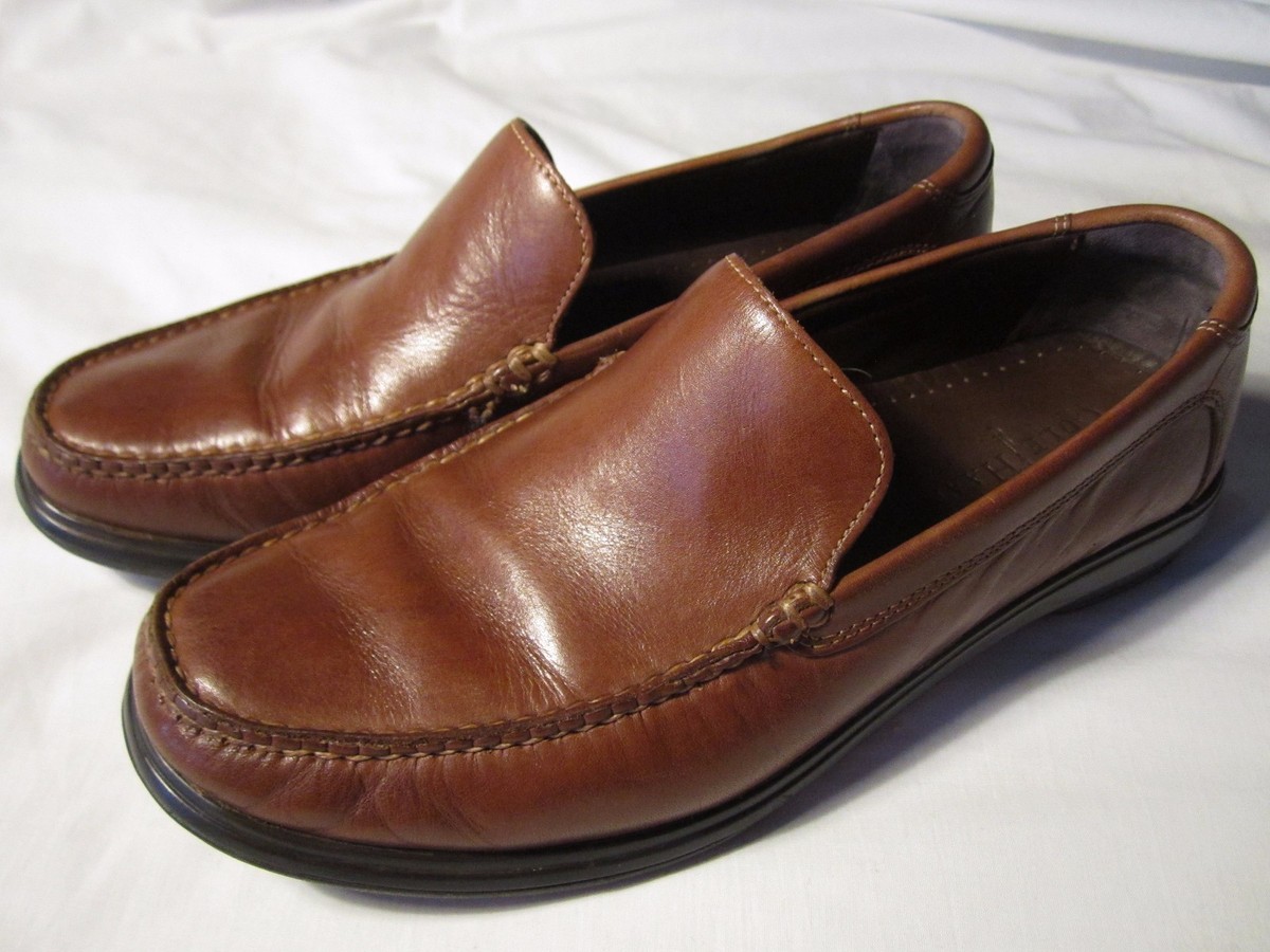 COLE HAAN Brown Leather Loafers Slip Ons BUSINESS DRESS 