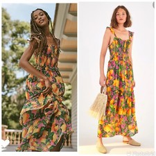 FARM Rio Orange Sunset Maxi Dress NWT! New with tags!! Size Small S