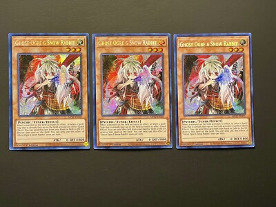 3x Ghost Ogre & Snow Rabbit | MP22-EN255 | Prismatic Secret Rares | NM | YuGiOh!