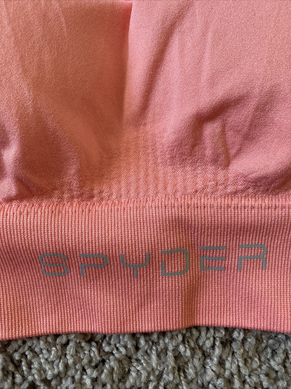 Womens Spyder Active Size Large Impact Racerback Sports Bra Orange Pink