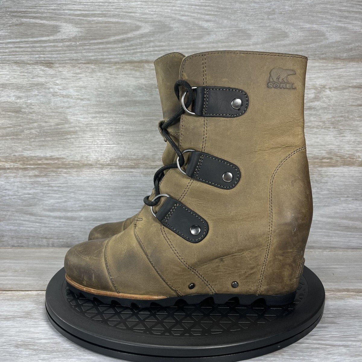 Sorel Women's Joan of Arctic Waterproof Leather Wedge Mid Boots