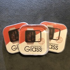 3 Packs of 2 Black Tempered Glass Screen Protector For Apple Watch 38/40mm