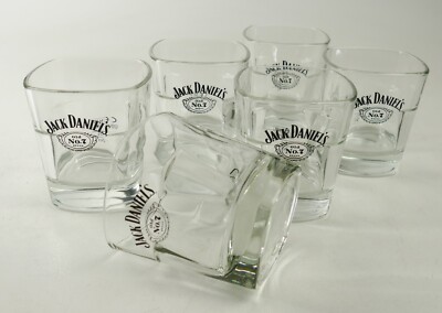 6 x Jack Daniels Tennessee Bourbon Whiskey Old No.7 Stackable Tumbler Glas 7472