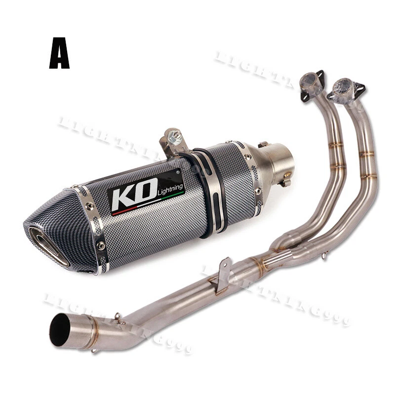 Sistema de escape de motocicleta completo Tubo de silenciador delantero para Honda CBR500 CB500X CB500F Foto 2 de 4