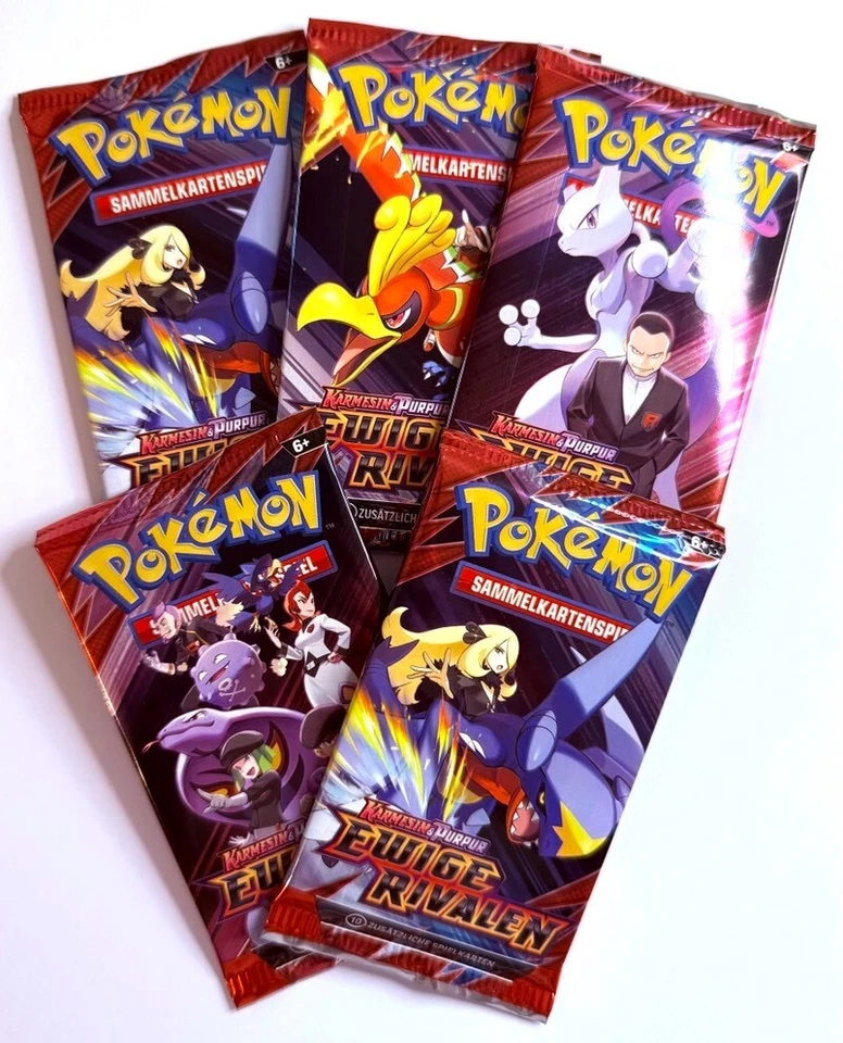 Pokémon - Eternos Rivales - 5 x Booster Pack - Alemán | NUEVO & EMBALAJE ORIGINAL