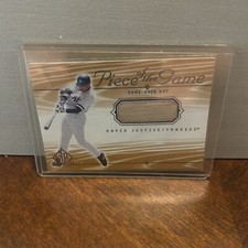 2000 UPPER DECK PIECES OF THE GAME BASEBALL GAME USED BAT DAVID JUSTICE #DJ
