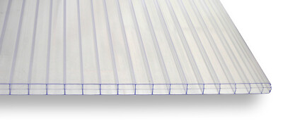 Doppelstegplatten Stegplatten Polycarbonat  blueline klar 16 mm 980 mm