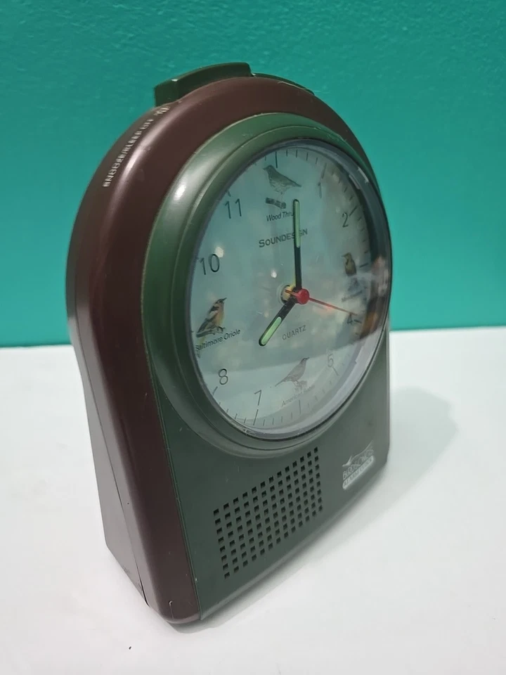 VINTAGE SOUNDESIGN BIRD SONGS Quartz ALARM CLOCK 4 CHIRPING BIRDS 3106Q - Image 3 of 4