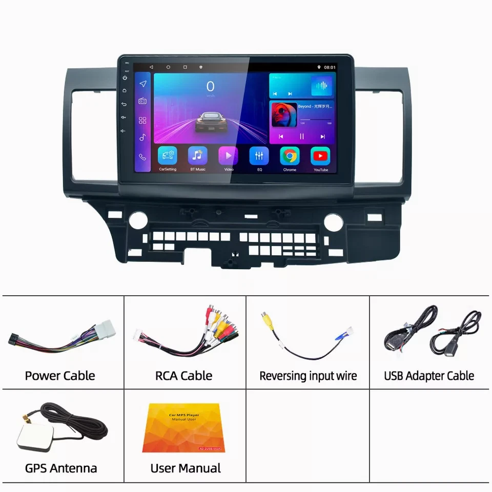 10" GPS Nav For 2008-12 Mitsubishi Lancer Android13 Car Radio Stereo 64G Carplay - Image 3 of 4