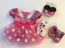 NWT Disney Store Pink Minnie Mouse Sz 6-12 Costume Dress Gloves Ears  Shoes