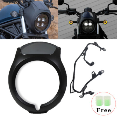 Headlight Fairing Cowl Cover Fork Windshield For Honda Rebel CMX 300 500 20-2021