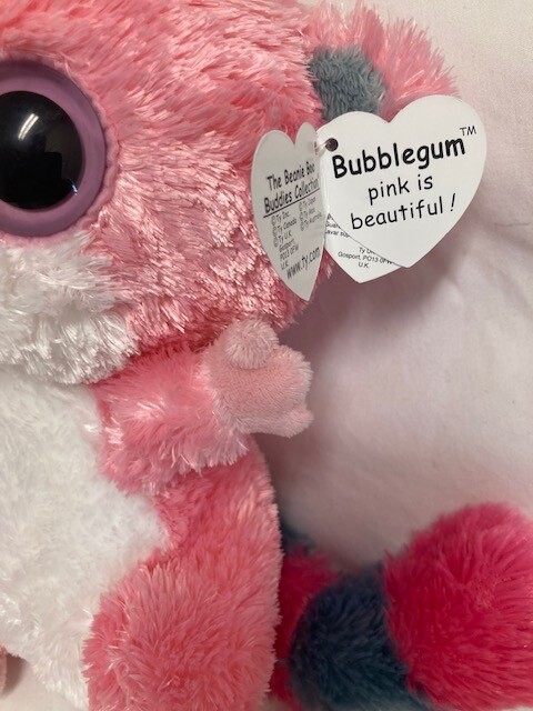 Ty Beanie Boos❤️BUBBLEGUM THE PINK LEMUR 1ST GEN 9