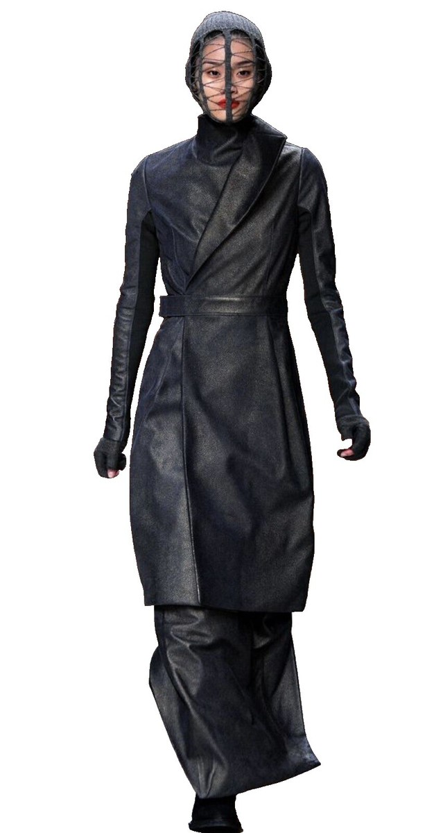 Rick Owens Leather Outer Shell Gray Coats, Jackets & Vests