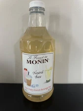 LE FRAPPE DE MONIN NEUTRAL BASE UNOPENED BRAND NEW 64 OZ