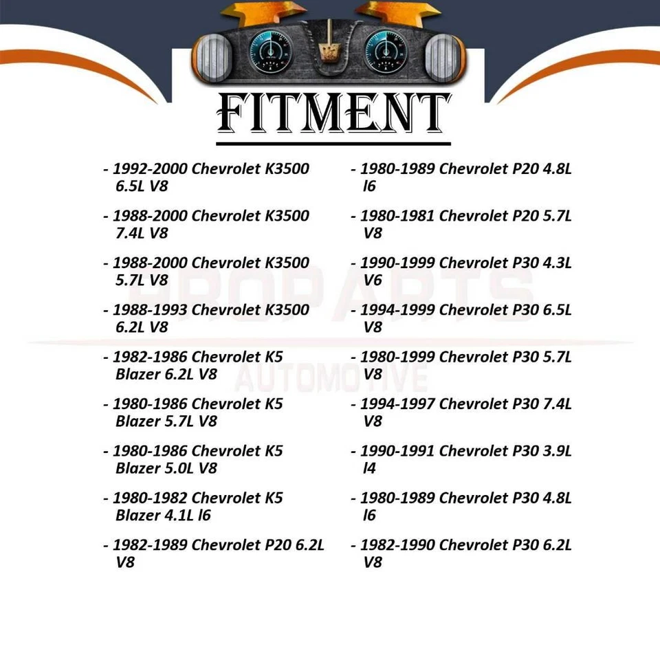 动力转向泵 1x 适用于雪佛兰 R20 5.0L 1987 雪佛兰 R20 5.7L 1987 - 1988 — 第 2/4 张图片