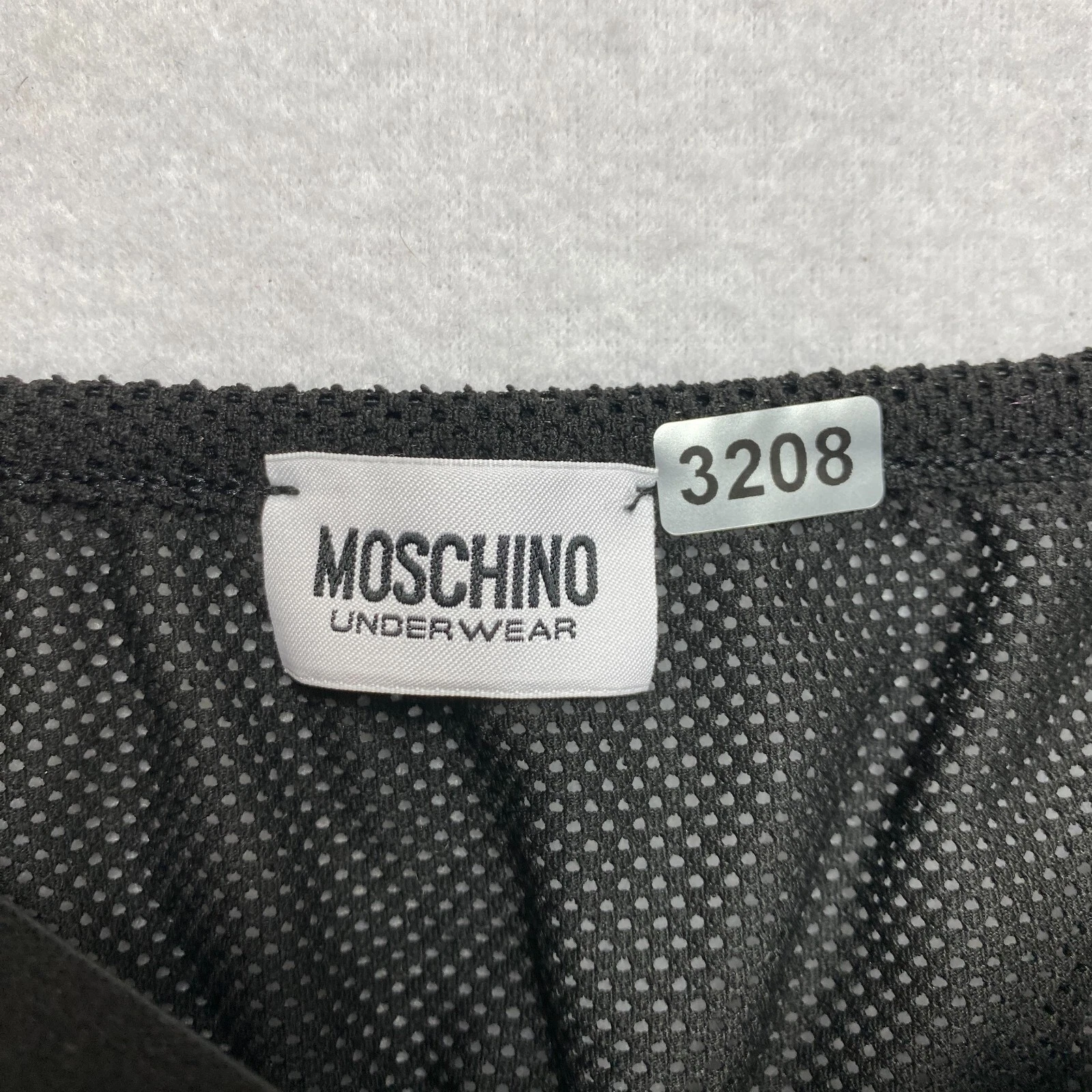 Moschino abito intimo donna 10 nero cinturino uncinetto logo incantesimo