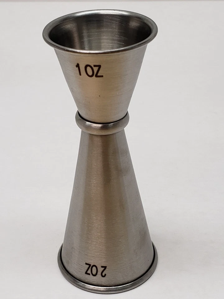 JIGGER de medición de acero inoxidable 1 oz. X 2 oz. Tiro de bar de cócteles estilo japonés Foto 3 de 3